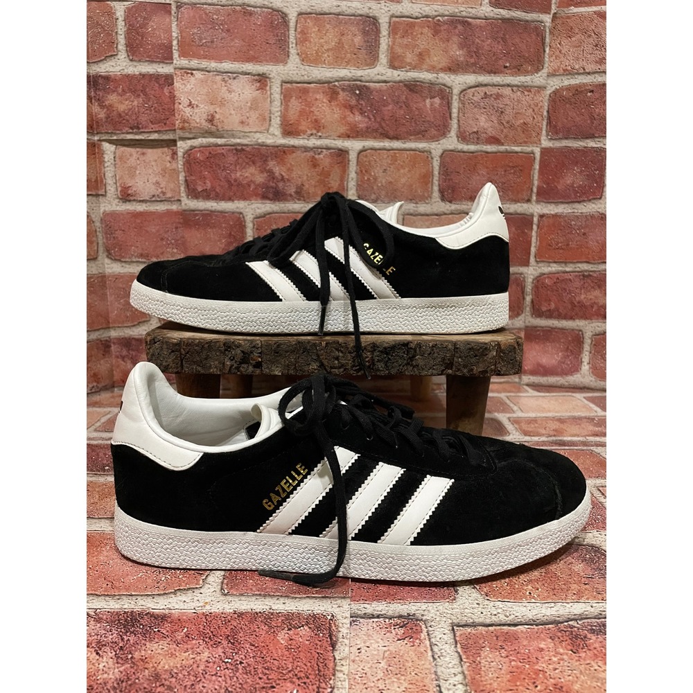 Adidas Gazelle Black White Suede Low Top Sneakers BA9595 Mens 10